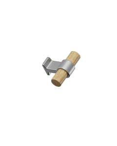 Bond bouton - Chêne / aspect acier inoxydable