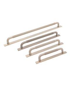 Helix Poignée sur la Plaque Arrière - Aspect Acier Inoxydable - Beslag Design