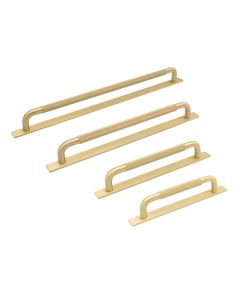 Helix Poignée sur la Plaque Arrière - Laiton - Beslag Design