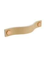 Poignée Placard Loop - Cuir Naturel / Cuivre - Beslag Design