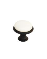 Providence Bouton - Noir / Porcelaine 