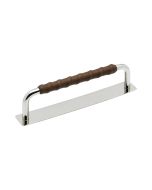Poignée Royal Deluxe - Finition nickel / Cuir marron - Beslag Design