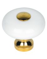 Tods Bouton - Blanc porcelaine / Laiton 